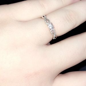 Zales sterling silver diamond ring